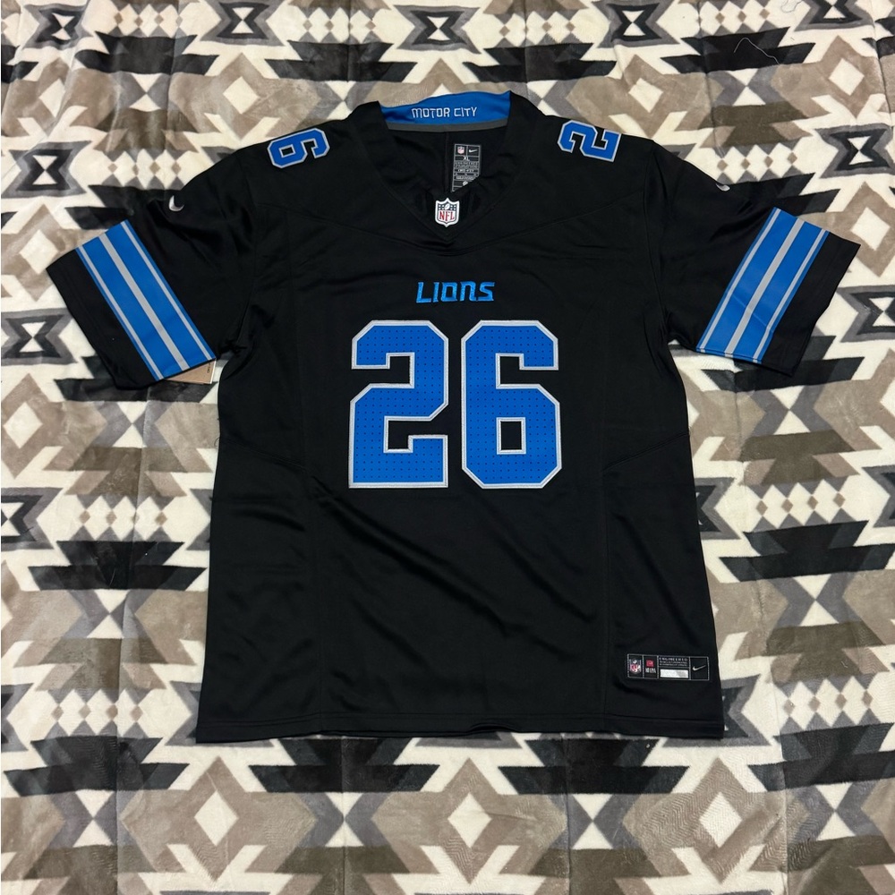 Jahmyr Gibbs Detroit Lions Stitched XL Jersey